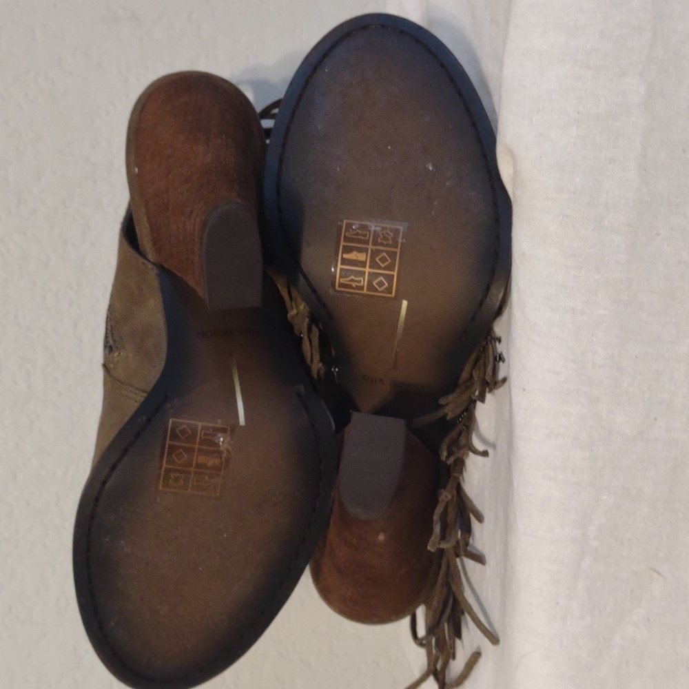 Dolce Vita Noralee Ankle Boots in Olive Nubuck. Size 7.5 EUC - Picture 8 of 15